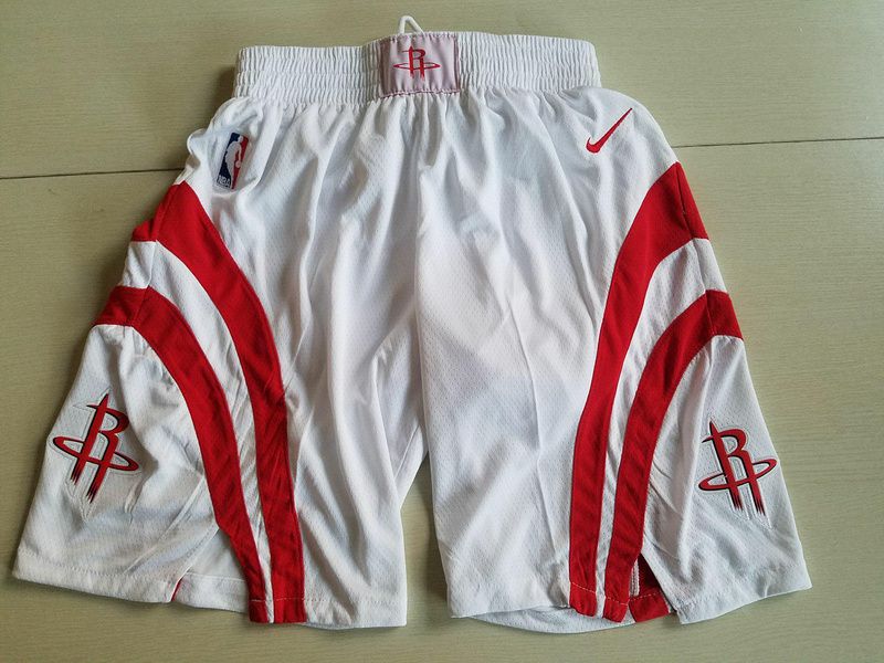 2018 Men NBA Nike Houston Rockets White shorts->houston rockets->NBA Jersey